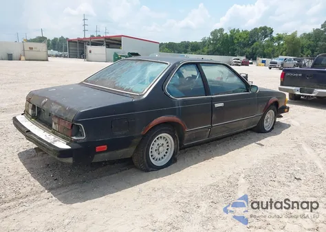 1984 BMW 633 Csi z USA, uszkodzony, nr VIN WBAEB7406E6727129